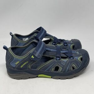 Merrell Hydro Hiker Sandals Youth Boys Size 4 Blue Green Water Shoes MY53375